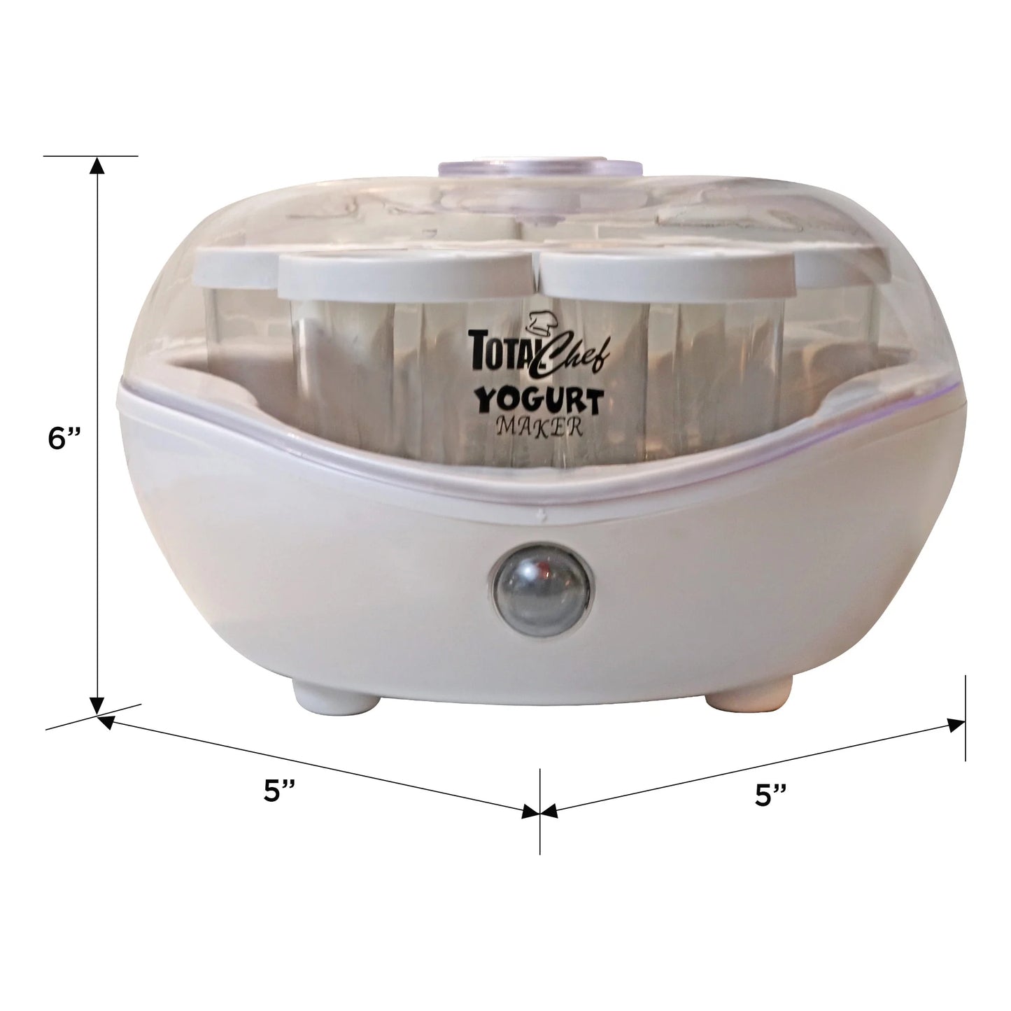 Yogurt Maker, 1L (1.1 Qt) with 7 Glass Jars and Lids, White